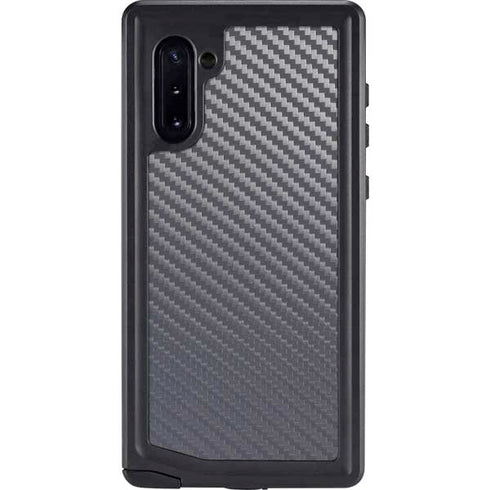 Silver Carbon Fiber Specialty Texture Material Galaxy Note 10 Waterproof Case