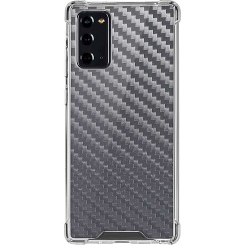 Silver Carbon Fiber Specialty Texture Material Galaxy Note20 5G Clear Case