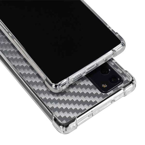 Silver Carbon Fiber Specialty Texture Material Galaxy Note20 5G Clear Case