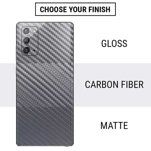 Silver Carbon Fiber Specialty Texture Material Galaxy Note20 5G Skin