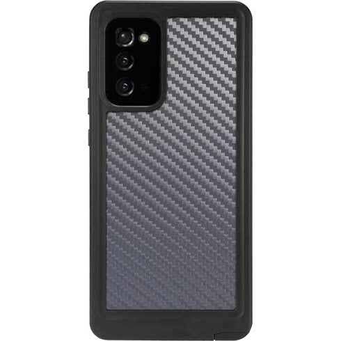 Silver Carbon Fiber Specialty Texture Material Galaxy Note20 5G Waterproof Case