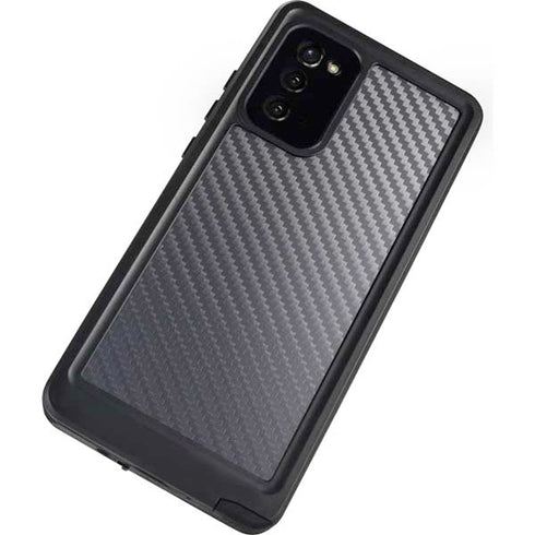 Silver Carbon Fiber Specialty Texture Material Galaxy Note20 5G Waterproof Case