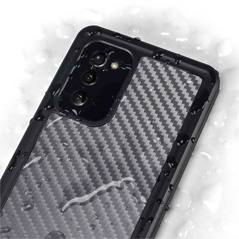 Silver Carbon Fiber Specialty Texture Material Galaxy Note20 5G Waterproof Case