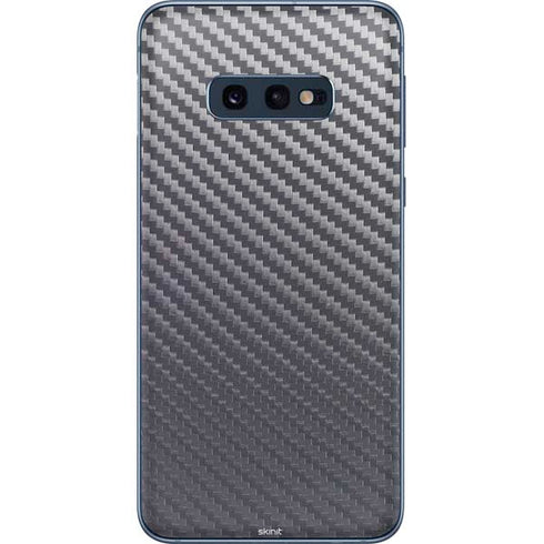 Silver Carbon Fiber Specialty Texture Material Galaxy S10e Skin