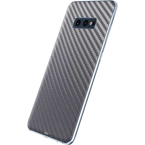 Silver Carbon Fiber Specialty Texture Material Galaxy S10e Skin