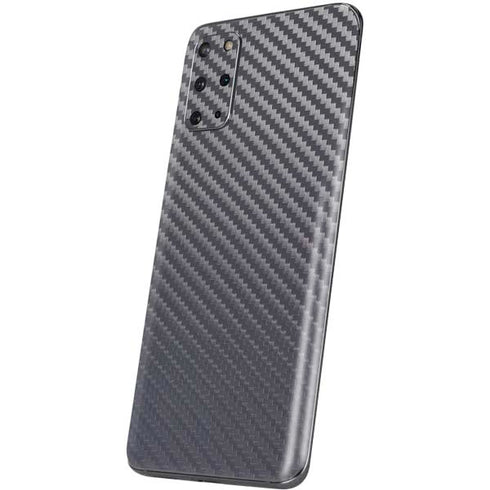 Silver Carbon Fiber Specialty Texture Material Galaxy S20 Plus Skin
