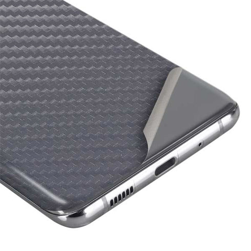 Silver Carbon Fiber Specialty Texture Material Galaxy S20 Plus Skin
