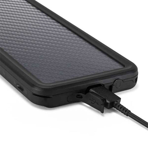 Silver Carbon Fiber Specialty Texture Material Galaxy S20 Plus Waterproof Case
