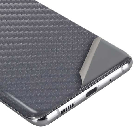 Silver Carbon Fiber Specialty Texture Material Galaxy S20 Skin