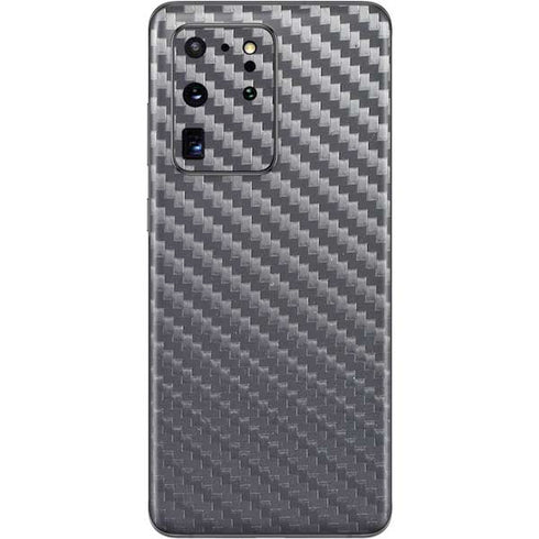 Silver Carbon Fiber Specialty Texture Material Galaxy S20 Ultra 5G Skin
