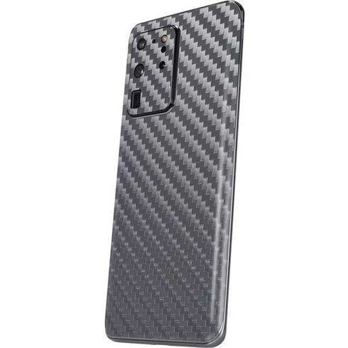 Silver Carbon Fiber Specialty Texture Material Galaxy S20 Ultra 5G Skin