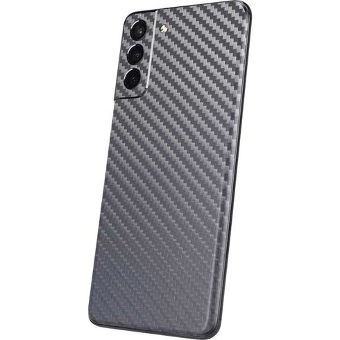 Silver Carbon Fiber Specialty Texture Material Galaxy S21 5G Skin