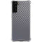Silver Carbon Fiber Specialty Texture Material Galaxy S21 FE Clear Case