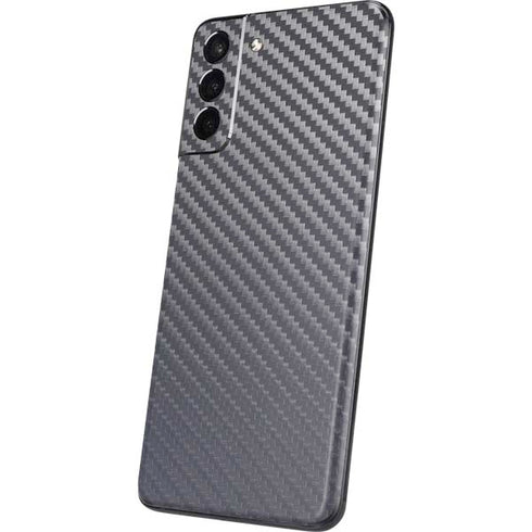 Silver Carbon Fiber Specialty Texture Material Galaxy S21 Plus 5G Skin