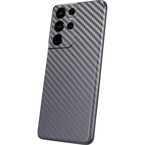 Silver Carbon Fiber Specialty Texture Material Galaxy S21 Ultra 5G Skin