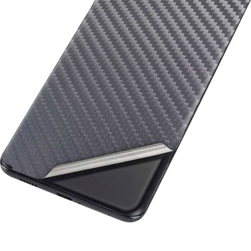 Silver Carbon Fiber Specialty Texture Material Galaxy S21 Ultra 5G Skin