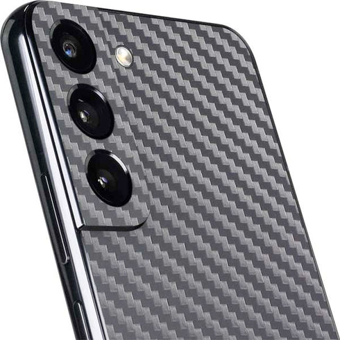 Silver Carbon Fiber Specialty Texture Material Galaxy S22 Plus Skin