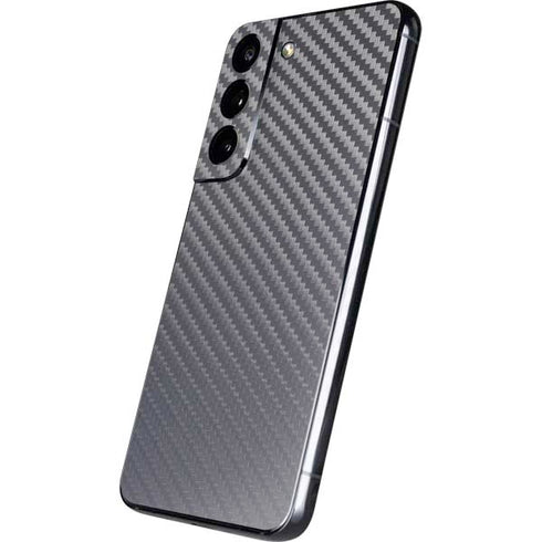 Silver Carbon Fiber Specialty Texture Material Galaxy S22 Skin