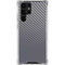 Silver Carbon Fiber Specialty Texture Material Galaxy S22 Ultra Clear Case