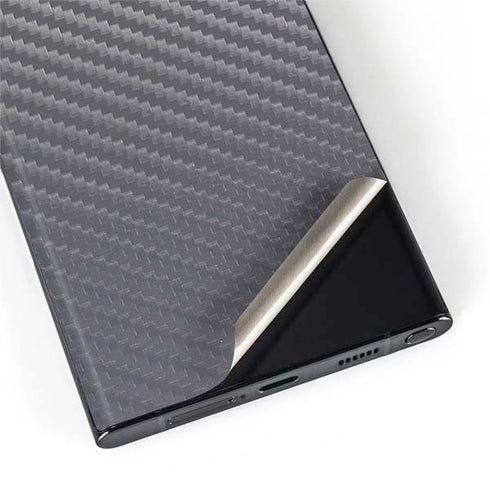 Silver Carbon Fiber Specialty Texture Material Galaxy S22 Ultra Skin