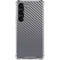 Silver Carbon Fiber Specialty Texture Material Galaxy S23 Clear Case