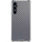 Silver Carbon Fiber Specialty Texture Material Galaxy S23 FE Clear Case