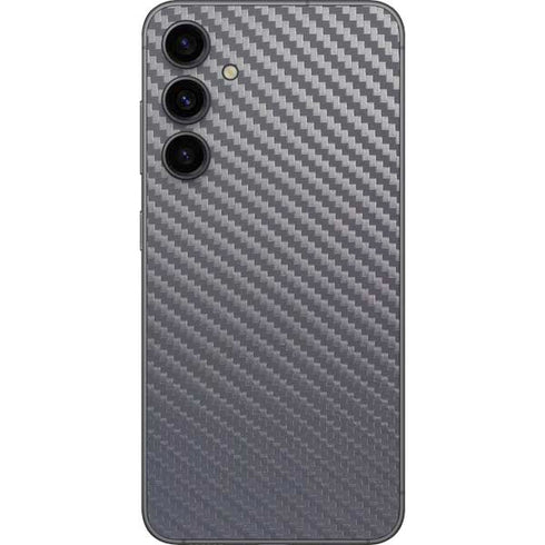Silver Carbon Fiber Specialty Texture Material Galaxy S23 FE Skin