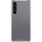 Silver Carbon Fiber Specialty Texture Material Galaxy S23 Plus Clear Case