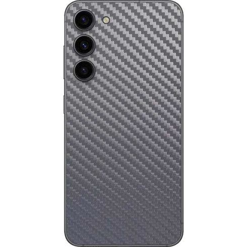 Silver Carbon Fiber Specialty Texture Material Galaxy S23 Plus Skin