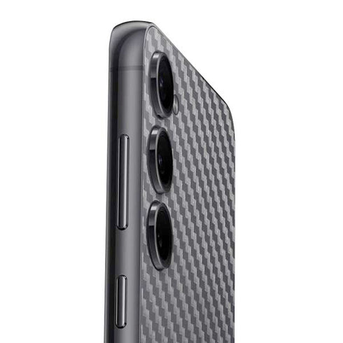 Silver Carbon Fiber Specialty Texture Material Galaxy S23 Plus Skin