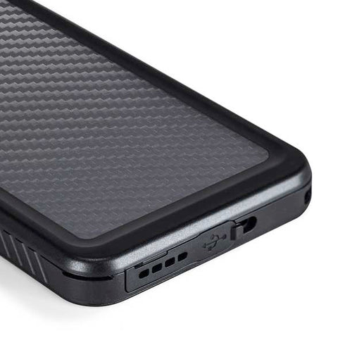 Silver Carbon Fiber Specialty Texture Material Galaxy S23 Plus Waterproof Case