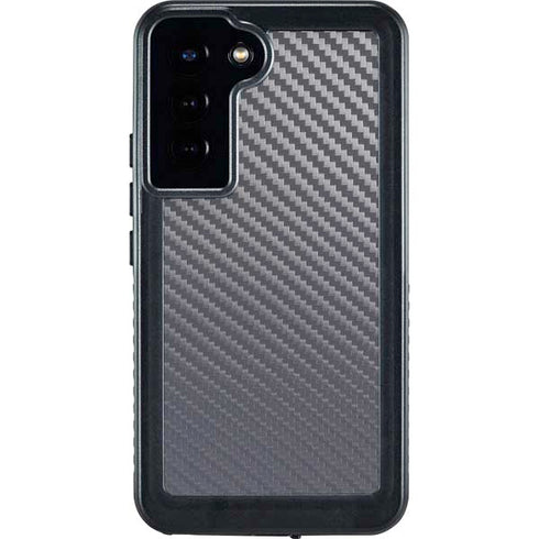 Silver Carbon Fiber Specialty Texture Material Galaxy S23 Plus Waterproof Case
