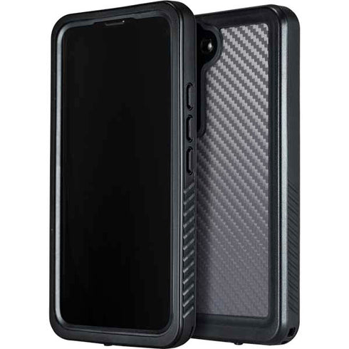 Silver Carbon Fiber Specialty Texture Material Galaxy S23 Plus Waterproof Case
