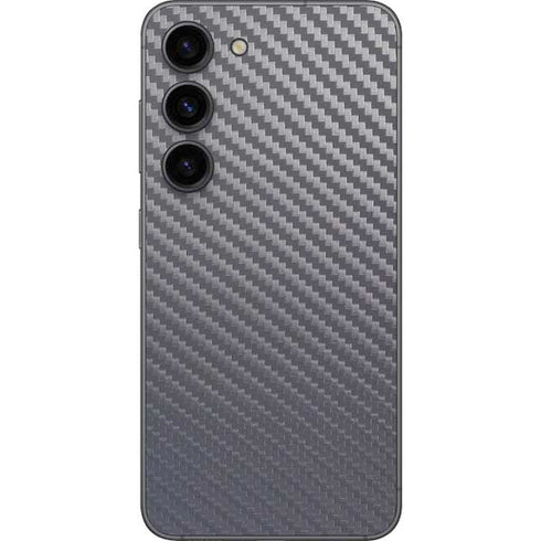 Silver Carbon Fiber Specialty Texture Material Galaxy S23 Skin