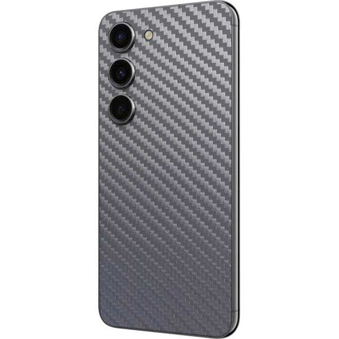 Silver Carbon Fiber Specialty Texture Material Galaxy S23 Skin