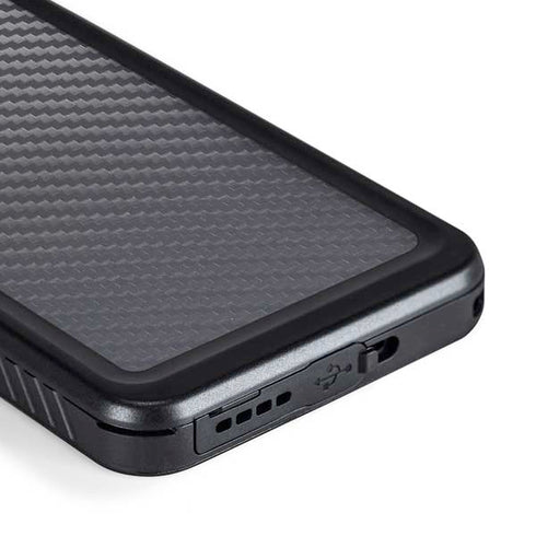 Silver Carbon Fiber Specialty Texture Material Galaxy S23 Waterproof Case