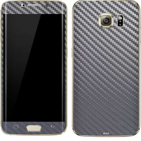 Silver Carbon Fiber Specialty Texture Material Galaxy S7 Edge Skin