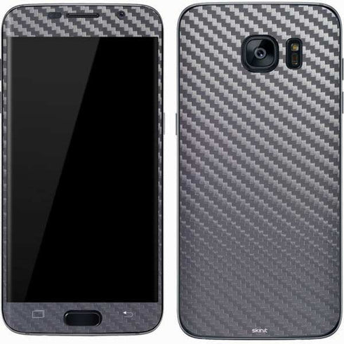 Silver Carbon Fiber Specialty Texture Material Galaxy S7 Skin