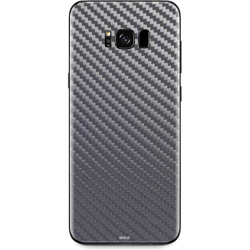 Silver Carbon Fiber Specialty Texture Material Galaxy S8 Skin