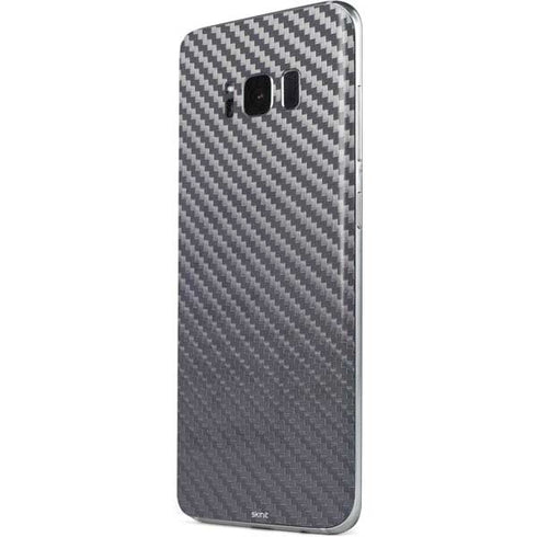 Silver Carbon Fiber Specialty Texture Material Galaxy S8 Skin