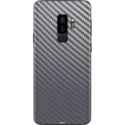 Silver Carbon Fiber Specialty Texture Material Galaxy S9 Plus Skin