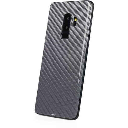 Silver Carbon Fiber Specialty Texture Material Galaxy S9 Plus Skin