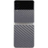 Silver Carbon Fiber Specialty Texture Material Galaxy Z Flip3 5G Skin