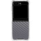 Silver Carbon Fiber Specialty Texture Material Galaxy Z Flip5 5G Clear Case