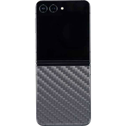 Silver Carbon Fiber Specialty Texture Material Galaxy Z Flip5 5G Skin