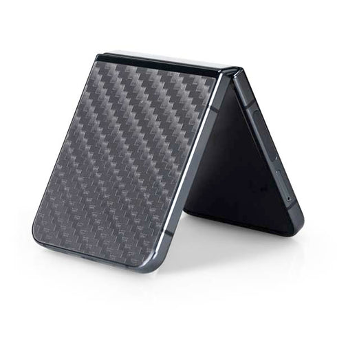 Silver Carbon Fiber Specialty Texture Material Galaxy Z Flip5 5G Skin