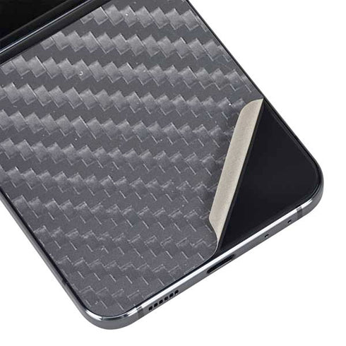 Silver Carbon Fiber Specialty Texture Material Galaxy Z Flip5 5G Skin