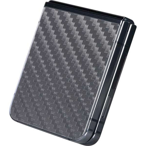Silver Carbon Fiber Specialty Texture Material Galaxy Z Flip5 5G Skin