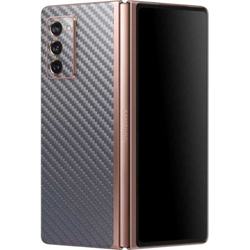 Silver Carbon Fiber Specialty Texture Material Galaxy Z Fold2 5G Skin