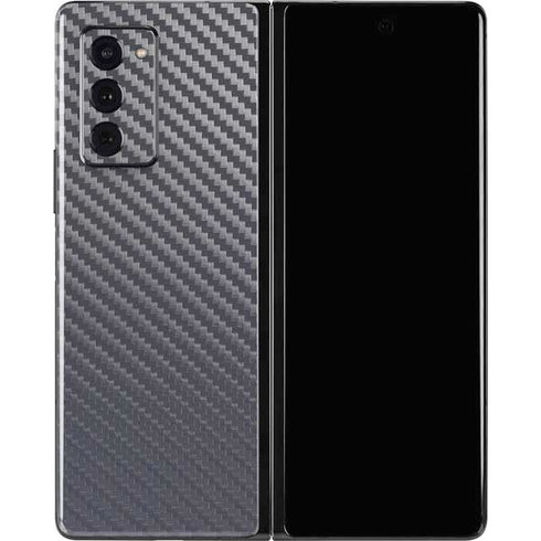 Silver Carbon Fiber Specialty Texture Material Galaxy Z Fold2 5G Skin